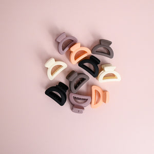 Nude Petite Hair Claw Clips