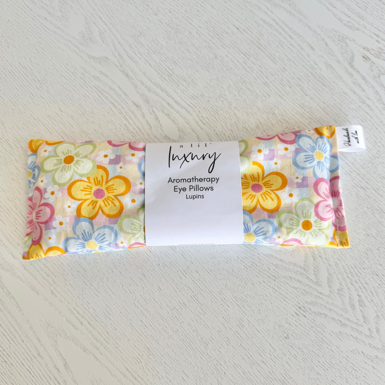 Girly Lupin Eye Pillow Gingham Flowers