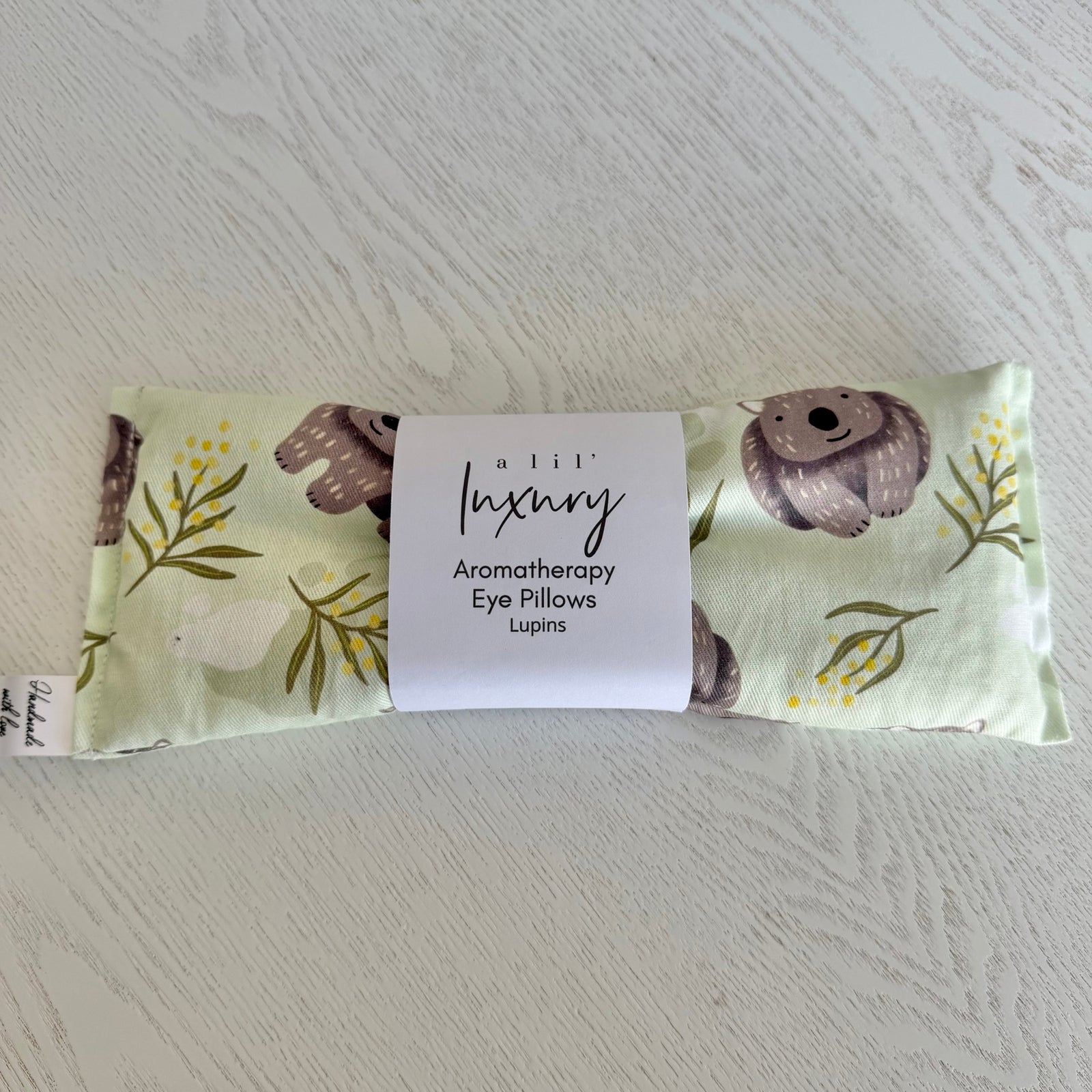 Lupin Eye Pillow with Green with Wombats