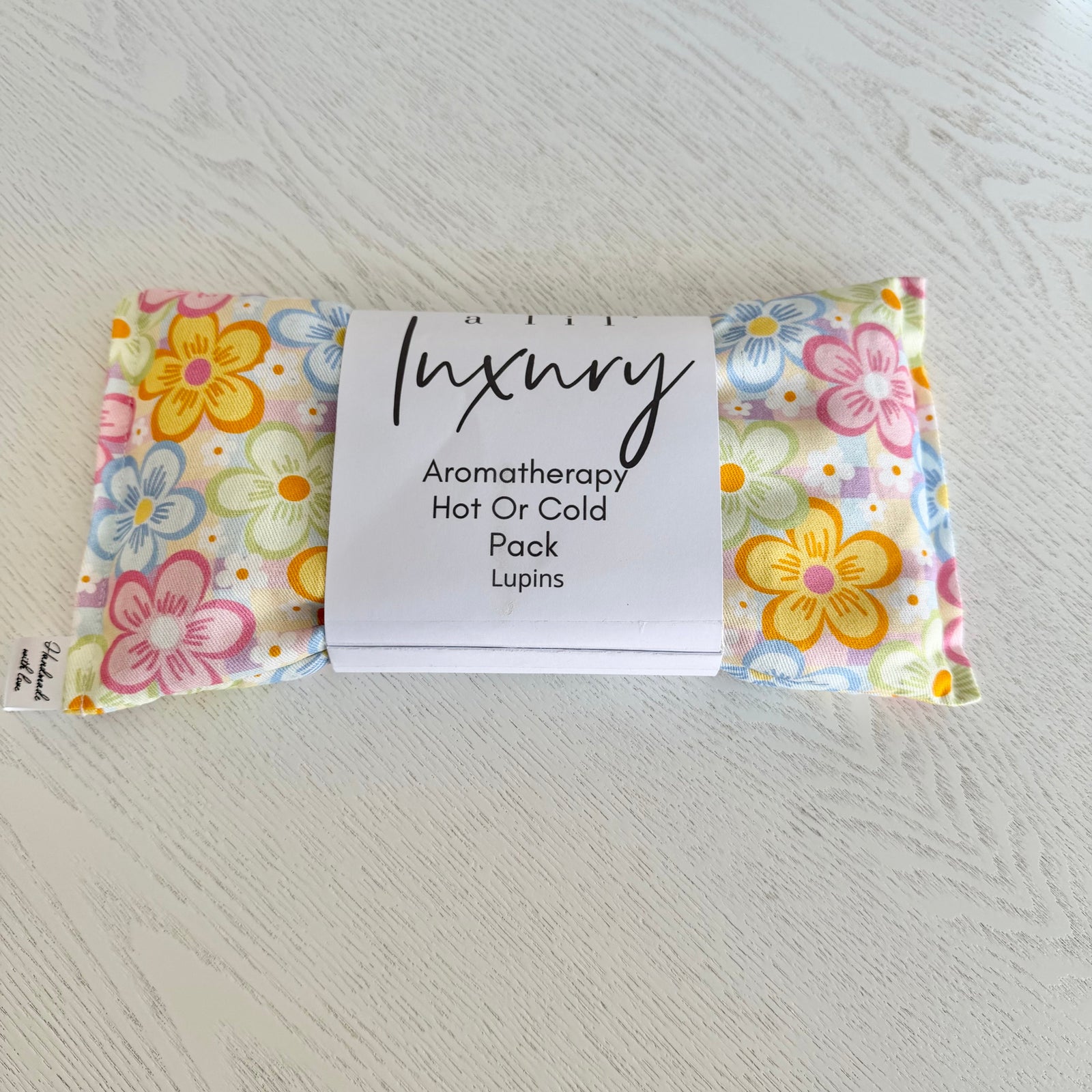 Lupin Heat Pack with Gingham Flowers