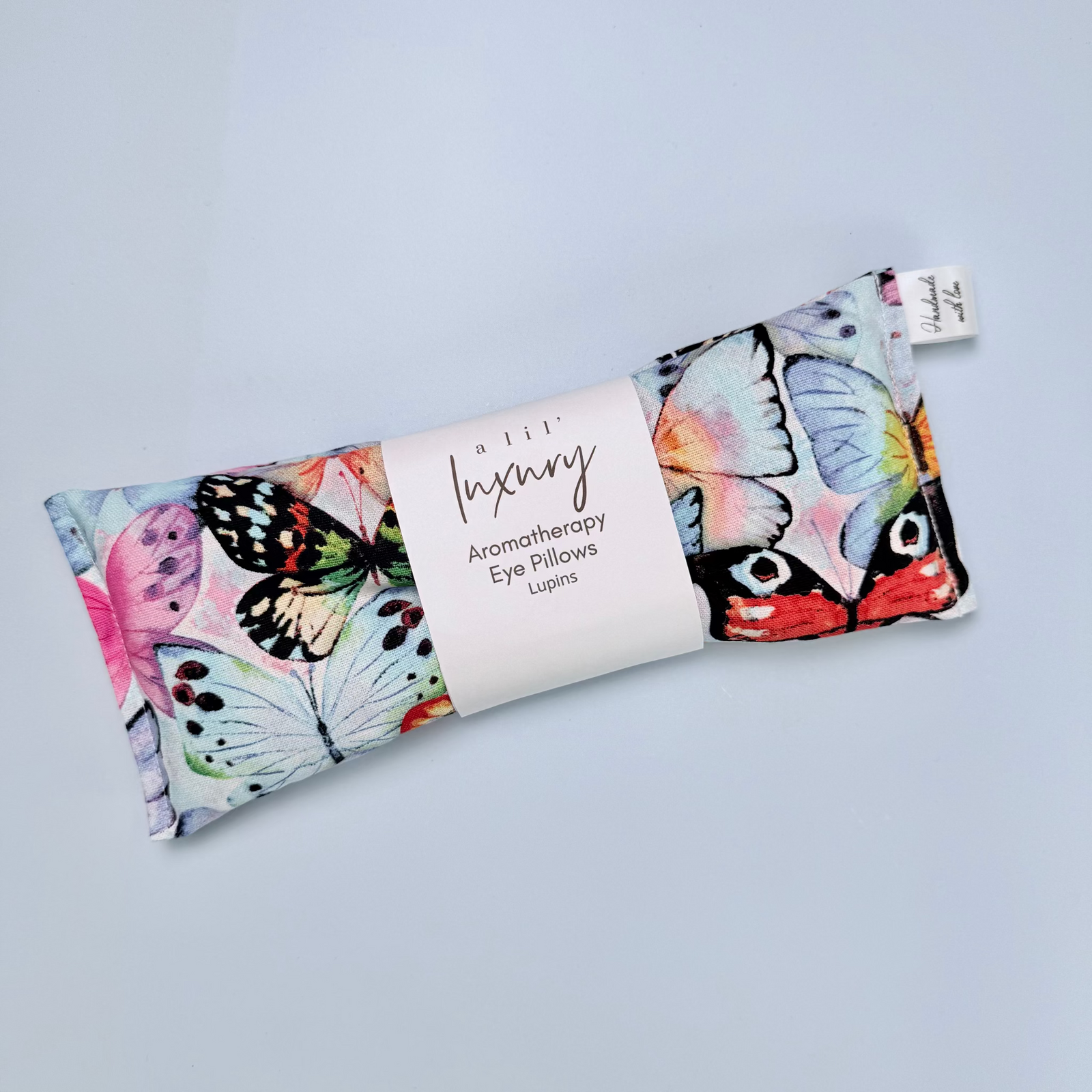 Lupin Eye Pillow with Butterflies
