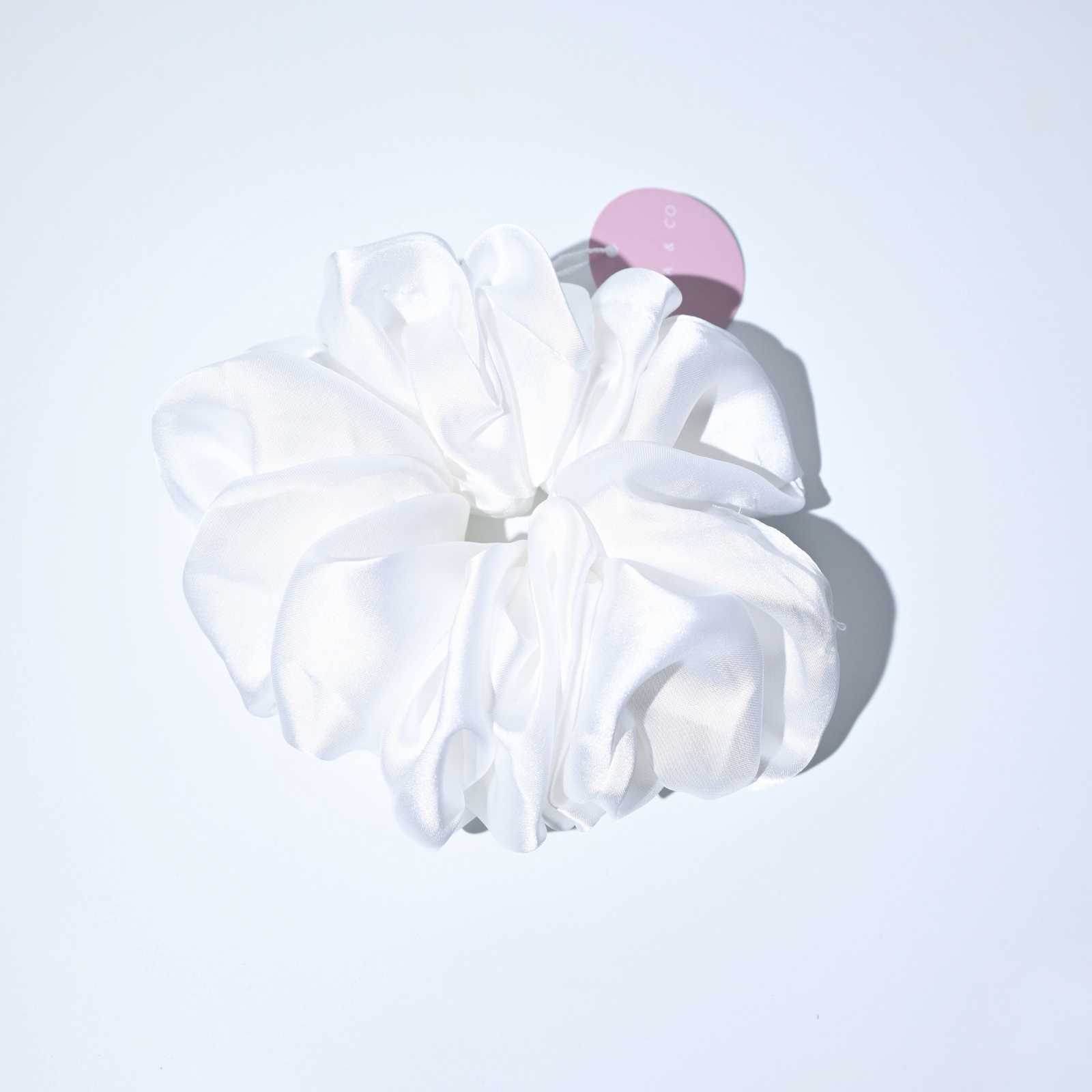 Coconut Satin Thick Hair Scrunchie - A Lil Luxury