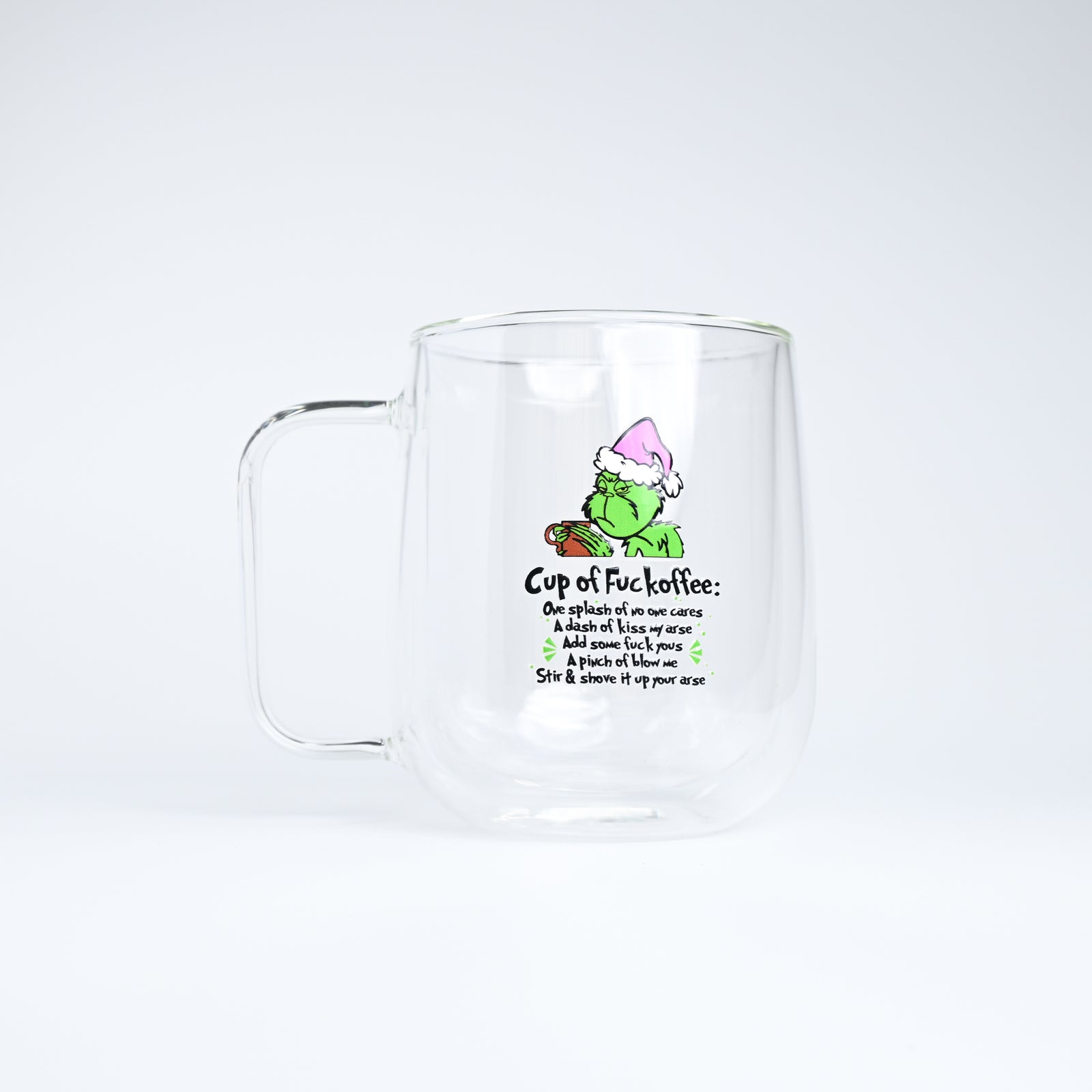 Cup of F**koffee Double Wall Glass Mug