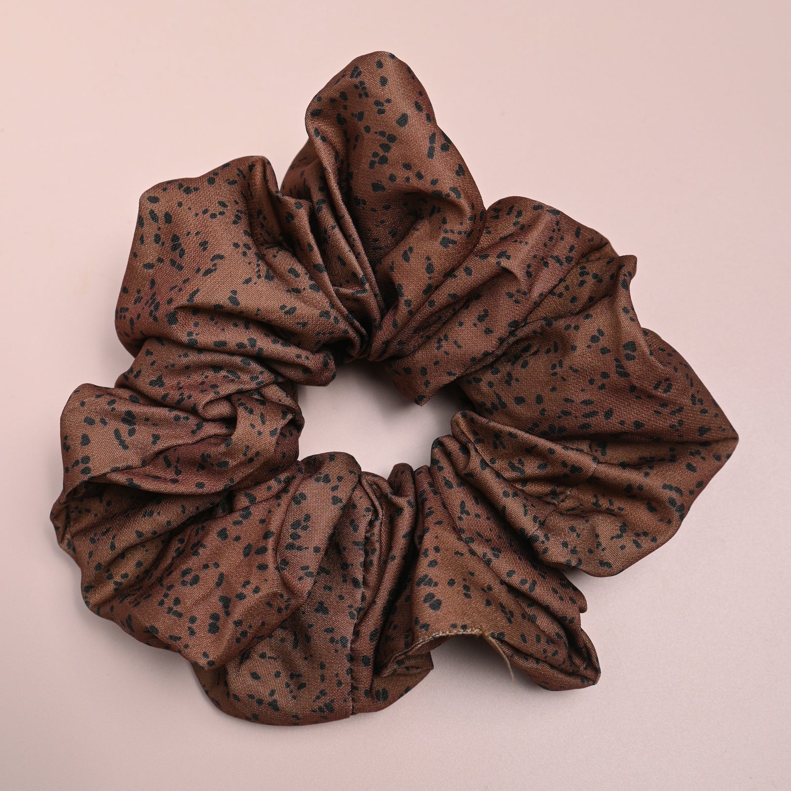 Mocha Speckled Hair Scrunchie - A Lil Luxury