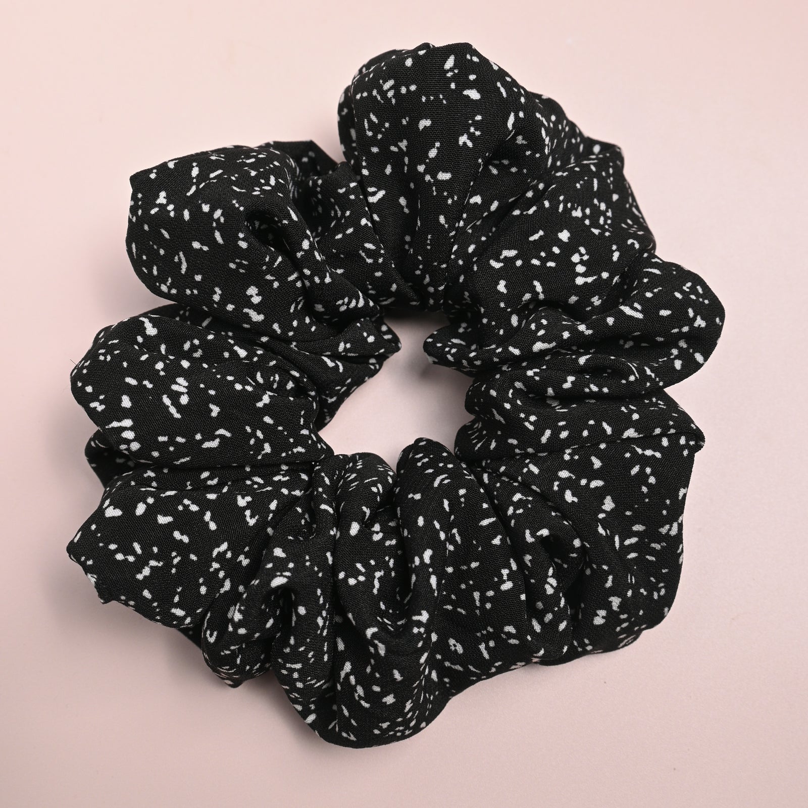 Black Speckle Thick Hair Scrunchie - A Lil Luxury
