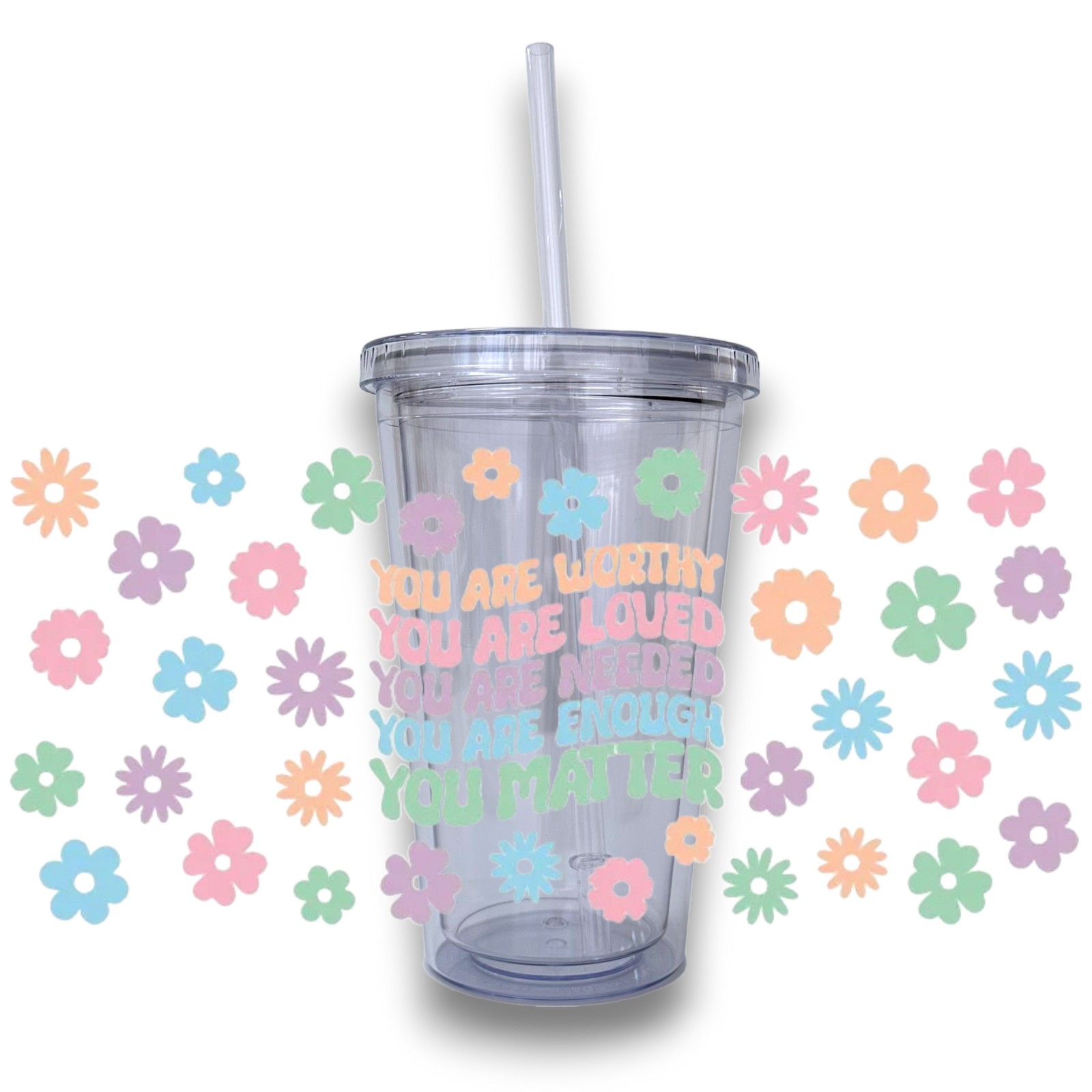 Daily Quote Reminder Glass Tumbler - A lil Luxury