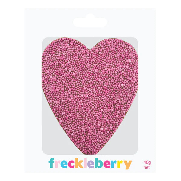 Freckleberry Pink Heart Milk Chocolate Freckle