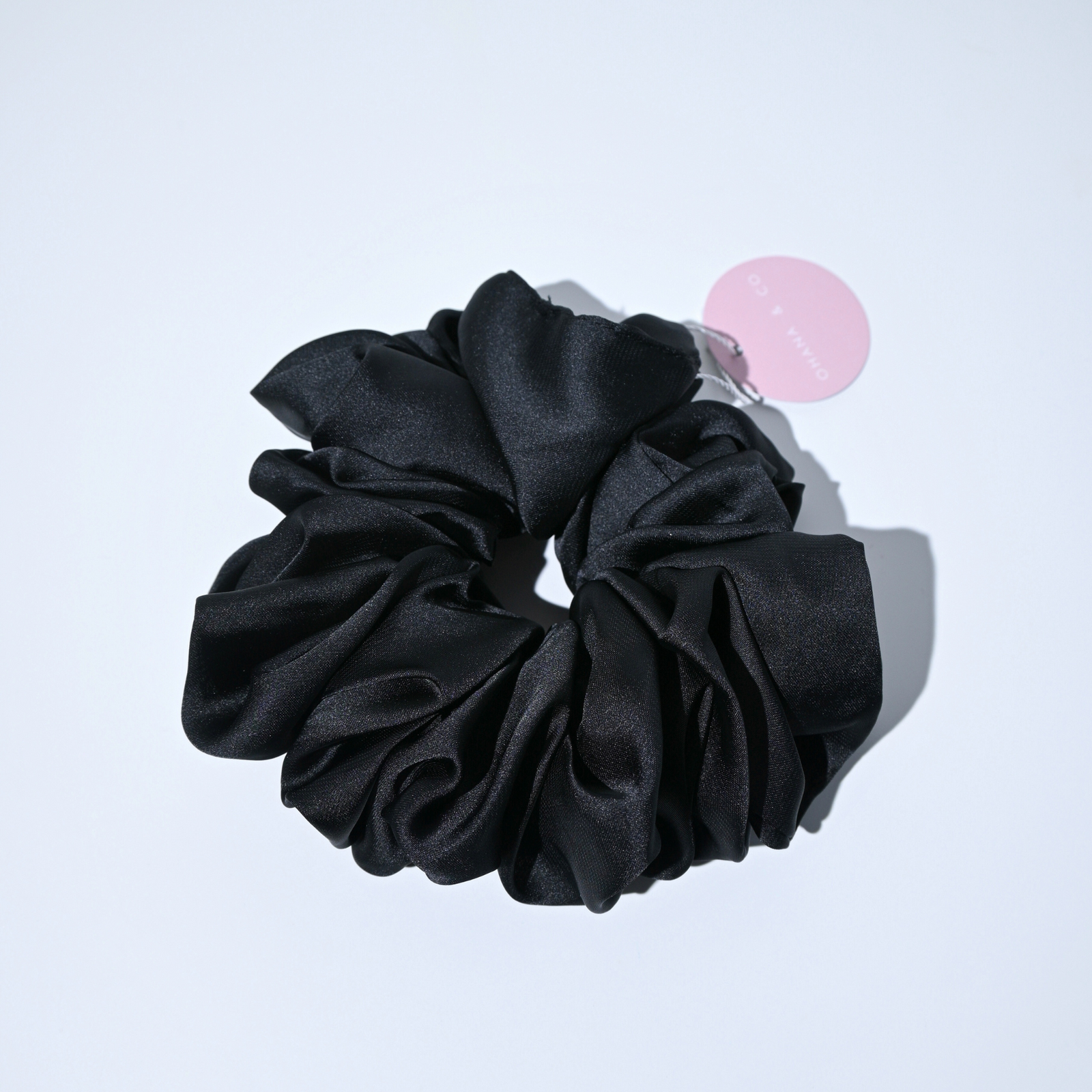 Liquorice Satin Thick Hair Scrunchie - A Lil Luxury