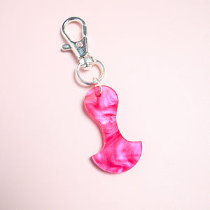 Pink Pearl Trolley Token Keyring - A Lil Luxury