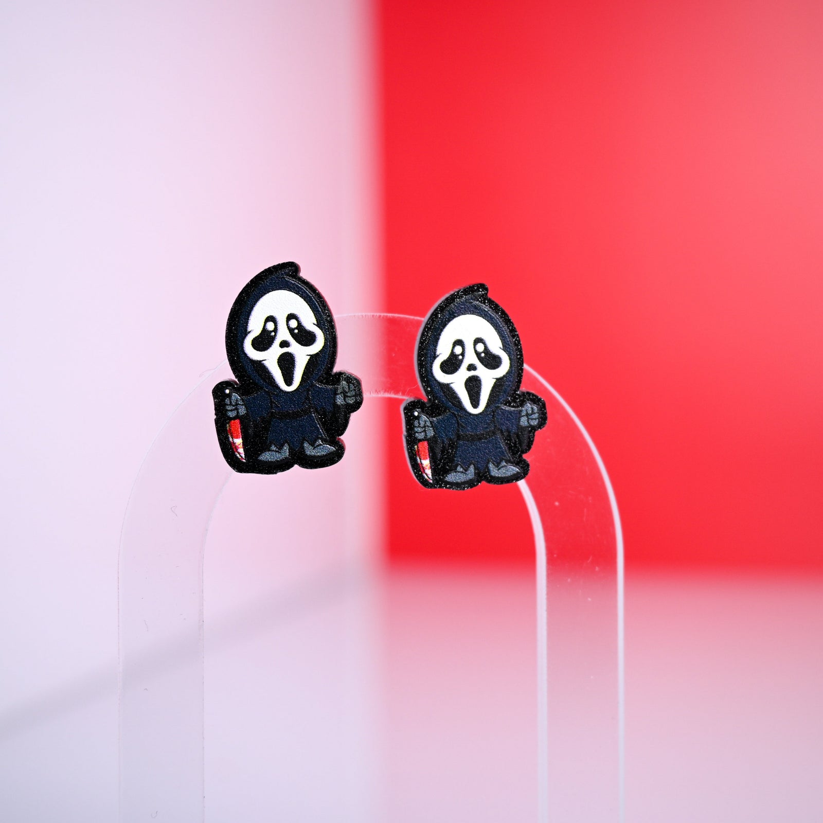 Scream Shaped Earring Stud