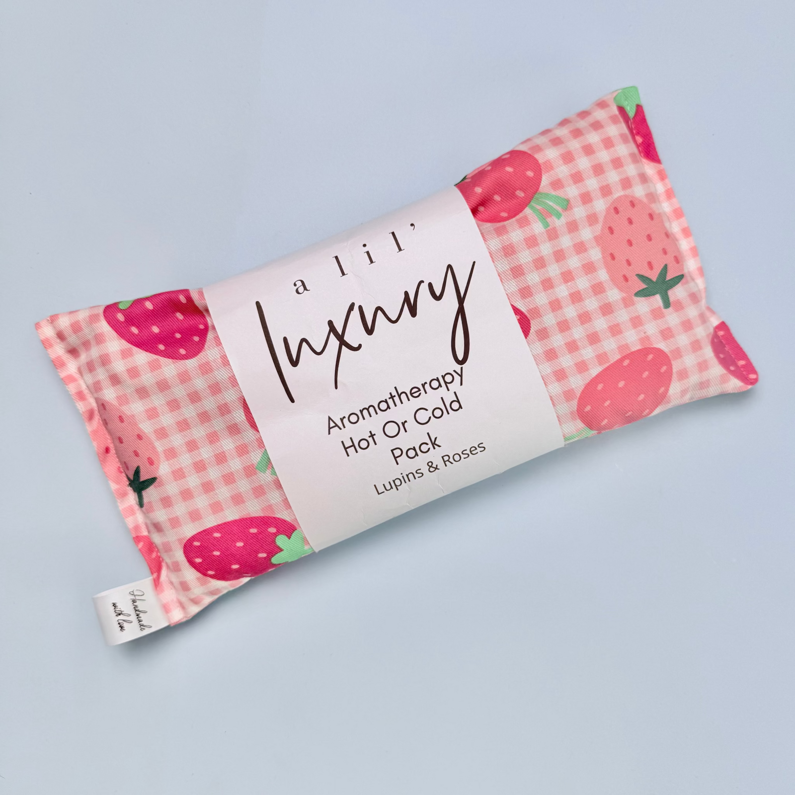 Lupin Heat Pack Strawberries and Gingham with Roses