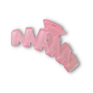 Clear Pink Zig Zag Claw Clip - A Lil Luxury