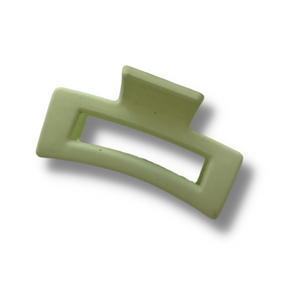 Light Green Rectangle Mini Hair Clip - A Lil Luxury