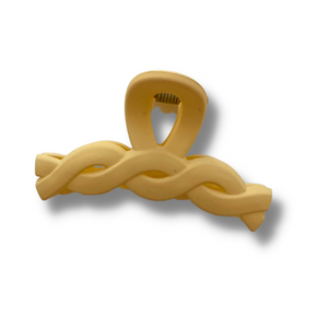 Mustard Twisted Mini Hair Clip - A Lil Luxury