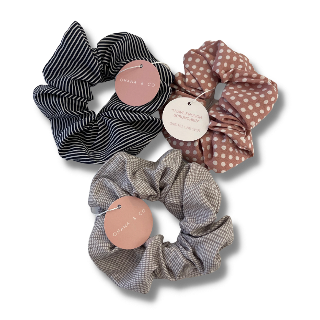 Patterned Hair Scrunchies