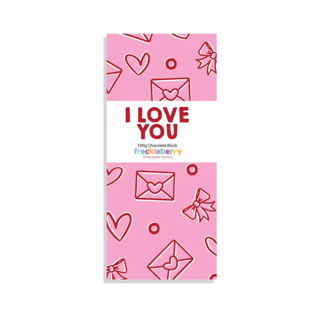 I Love You Wrap Block Chocolate - HEAT AFFECTED 50% OFF