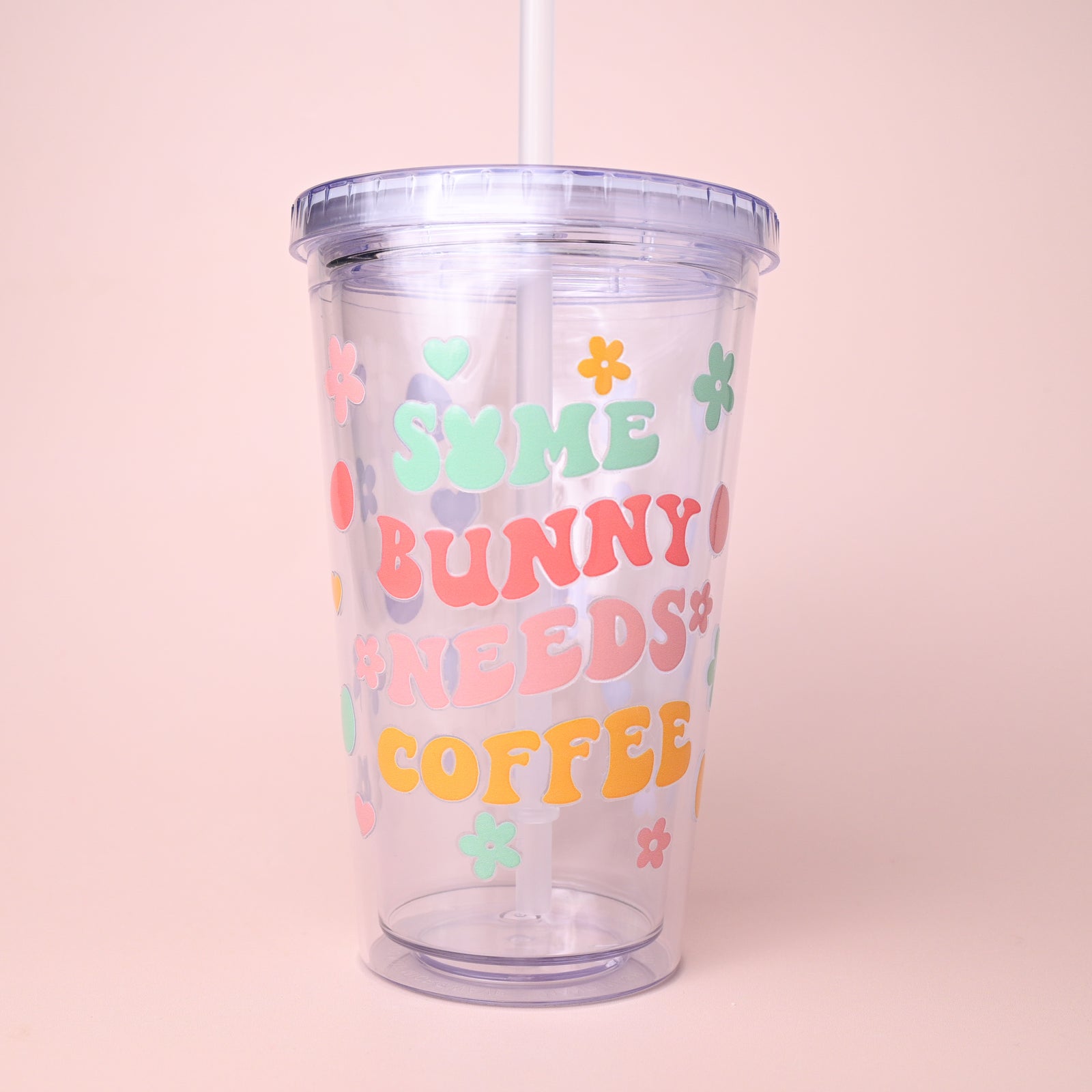 Some Bunny Needs Coffee Plastic or Glass Tumbler