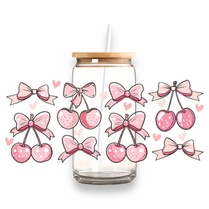 Cherry Bow Plastic or Glass Tumbler