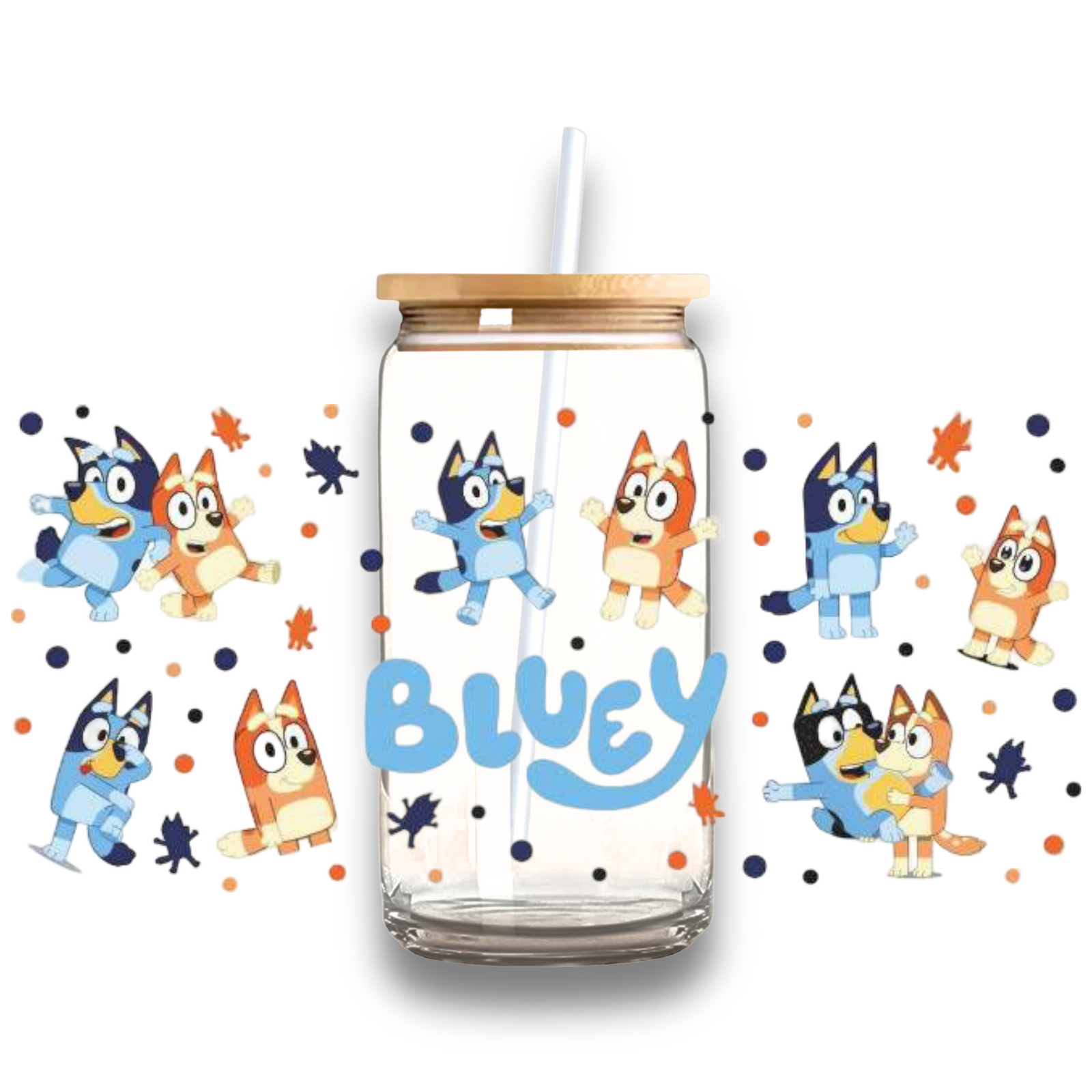 Blue Dog Plastic or Glass Tumbler
