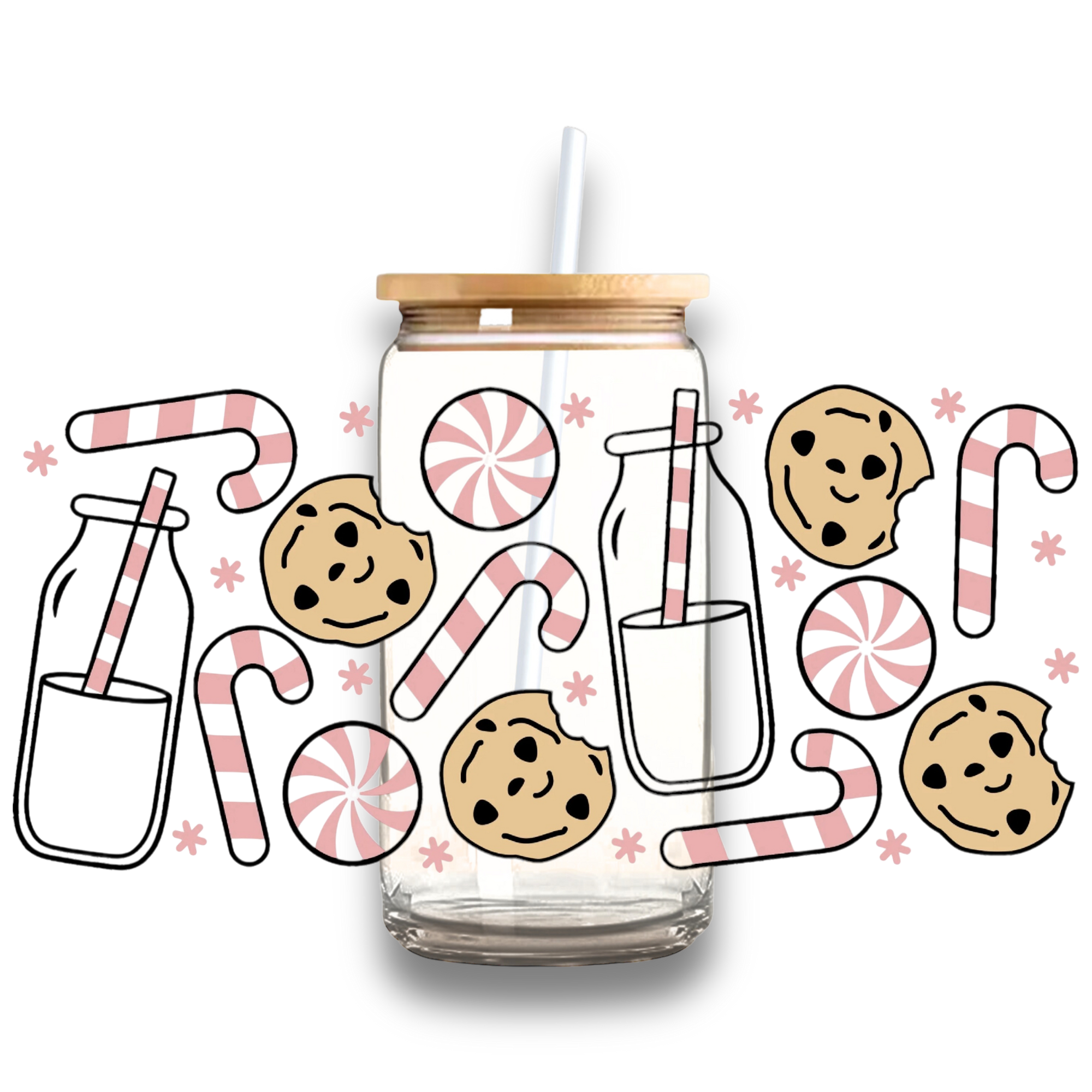 Milk & Cookies Glass Tumbler