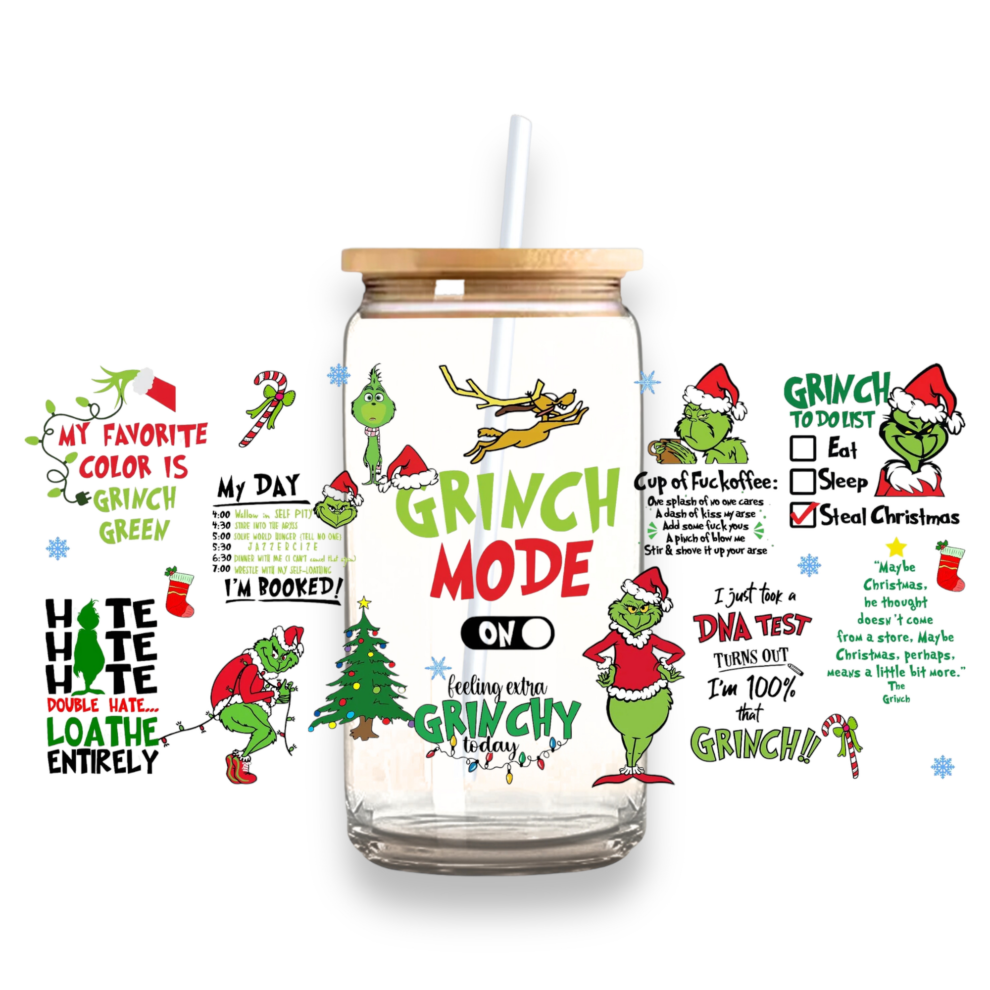 Grinch Mode Plastic or Glass Tumbler