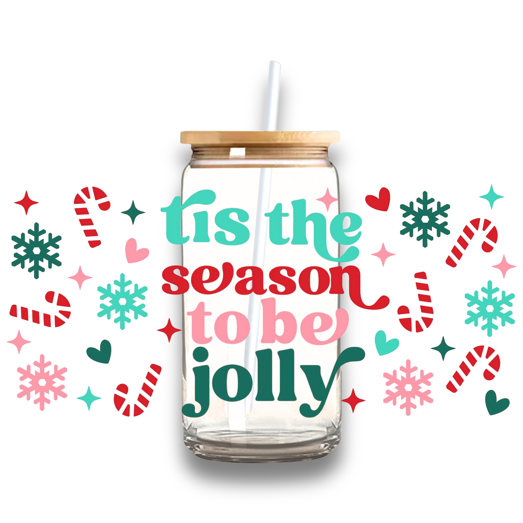 Tis The Season To Be Jolly Plastic or Glass Tumbler