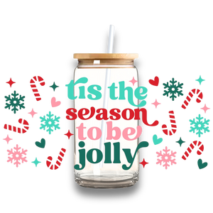 Tis The Season To Be Jolly Plastic or Glass Tumbler