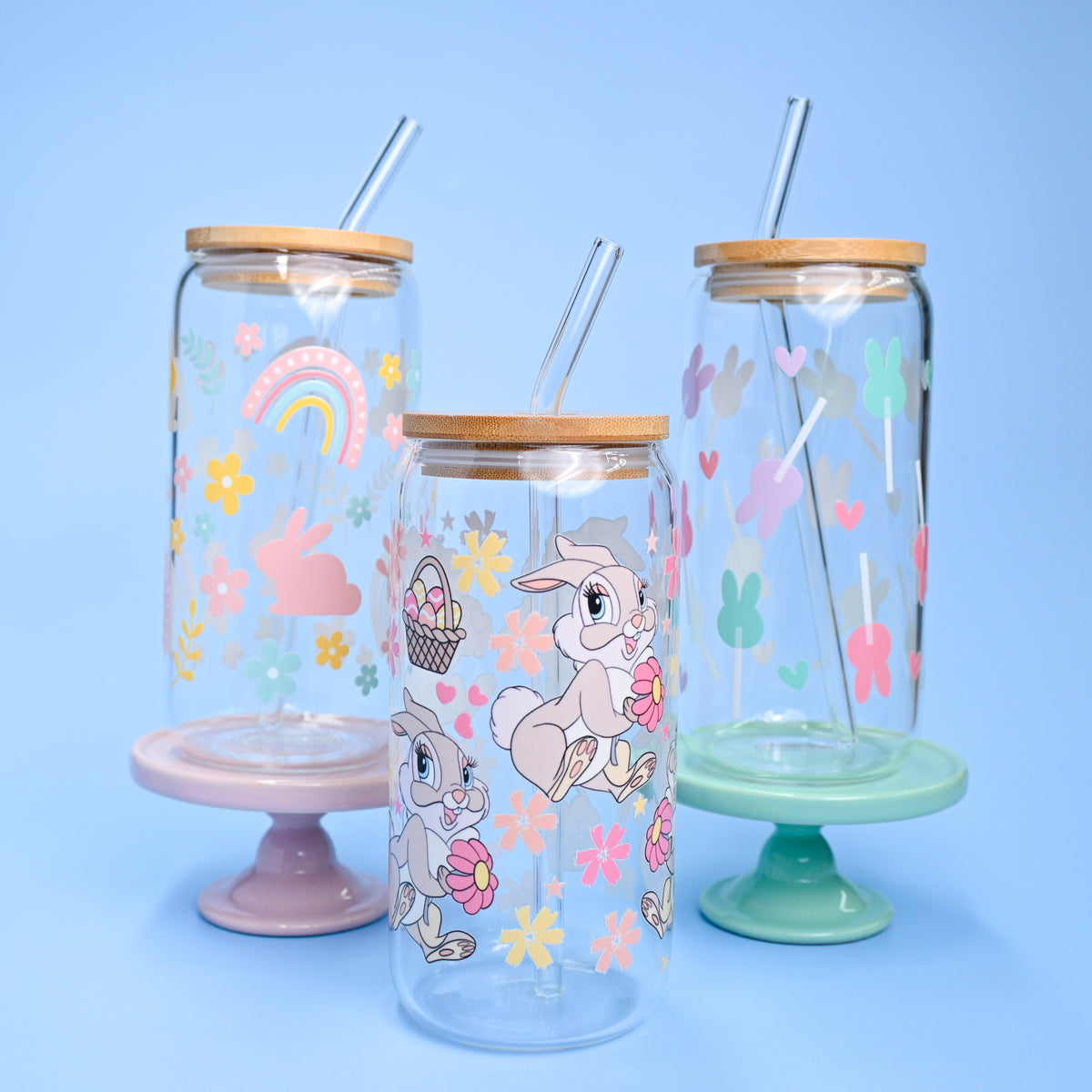 Pastel Rainbow Plastic or Glass Tumbler