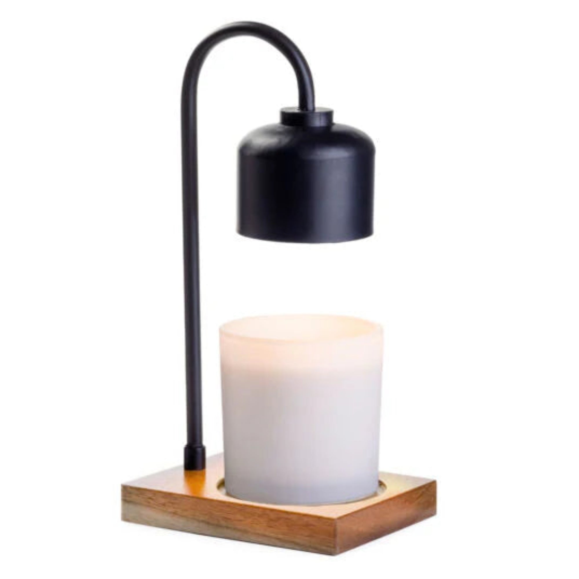 Black and Wood Arched Lamp Candle Warmer