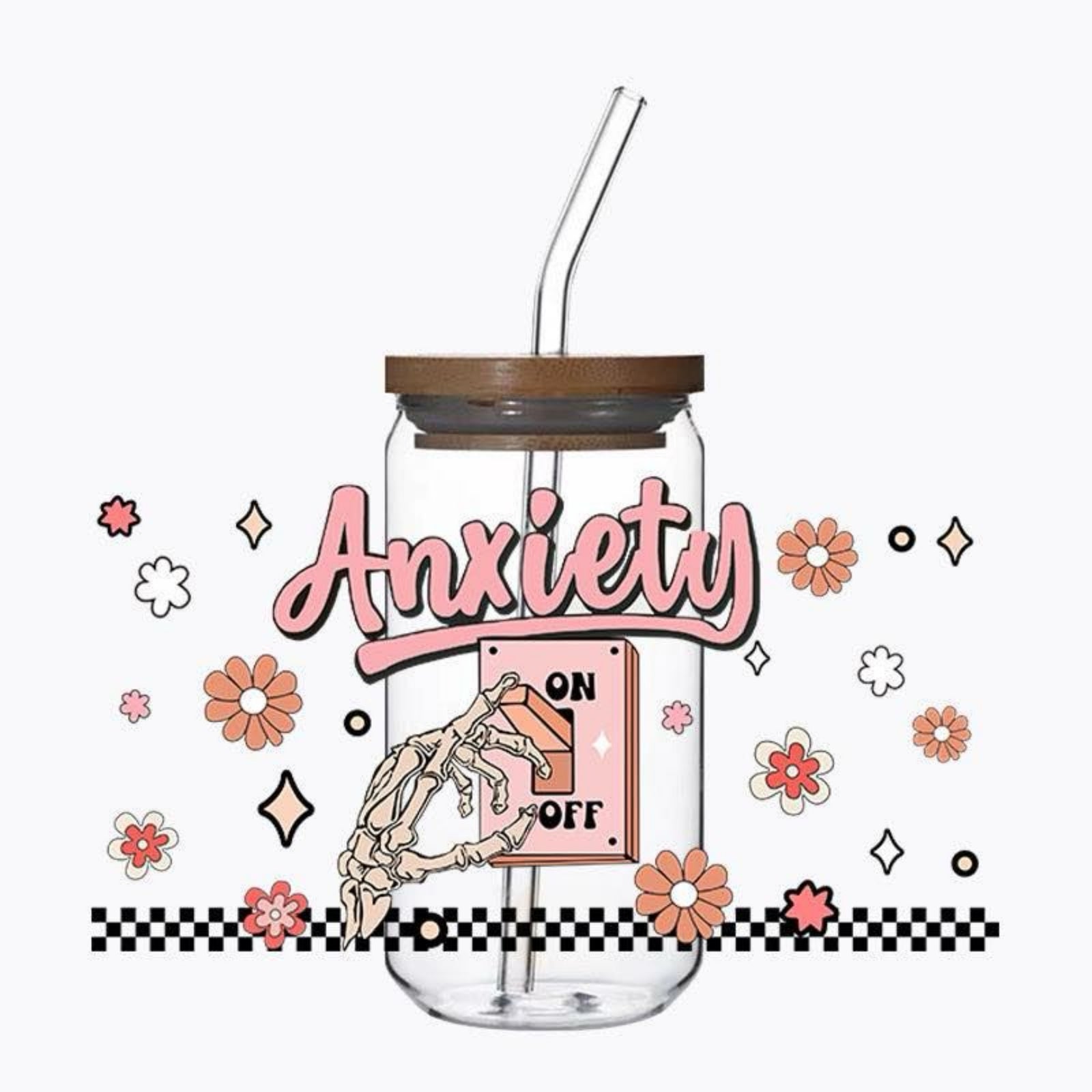 Anxiety Switch Glass Tumbler
