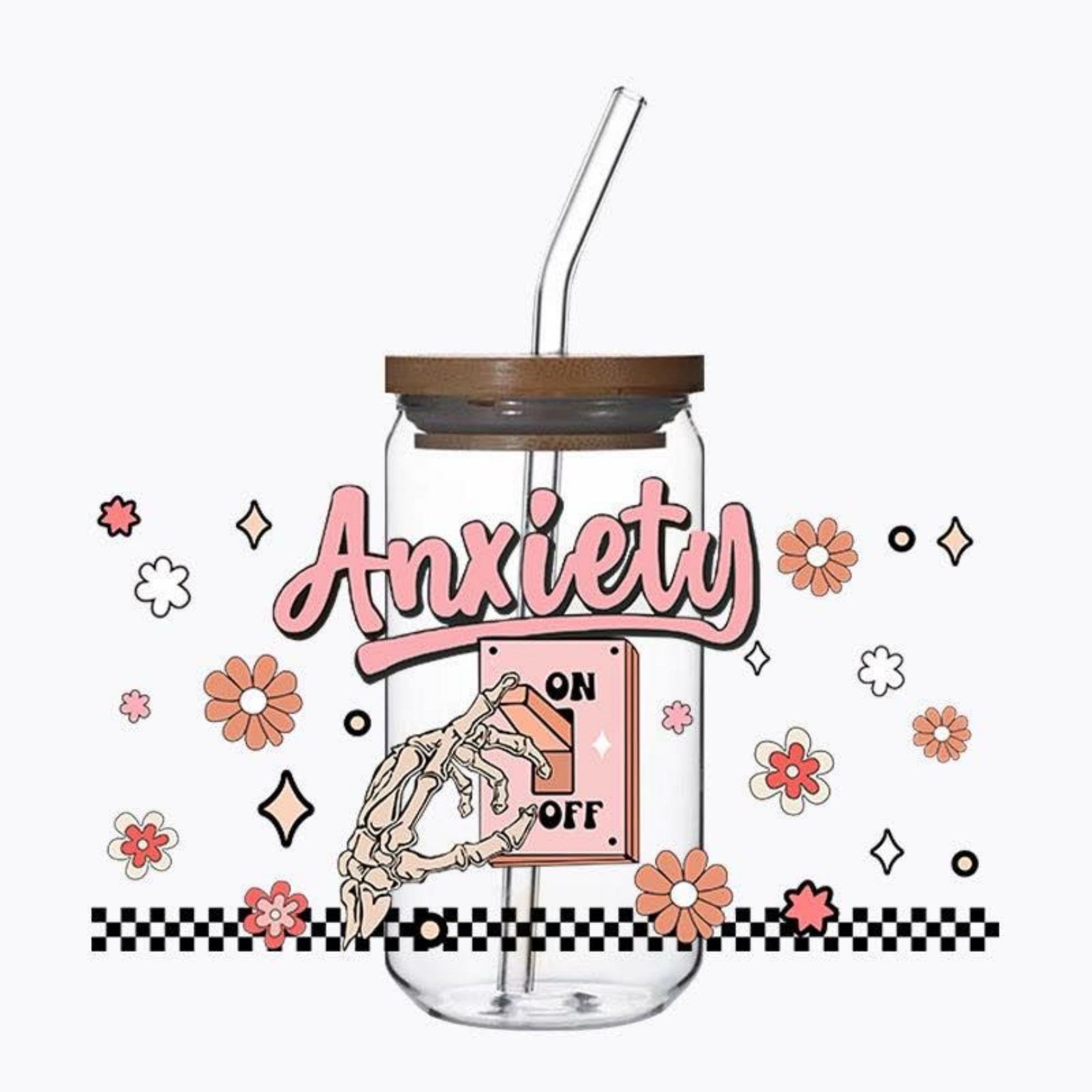 Anxiety Switch Glass Tumbler