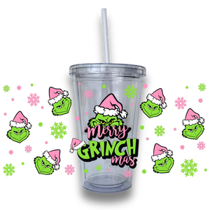 Merry Grinchmas Plastic or Glass Tumbler