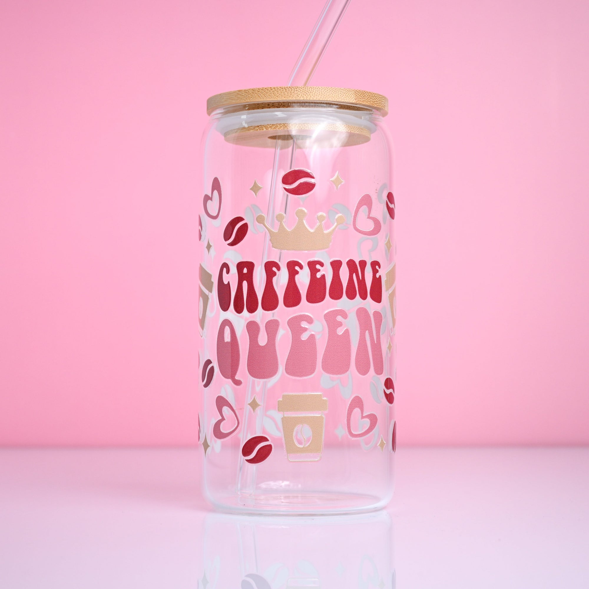 Caffeine Queen Glass Tumbler by A Lil' Luxury