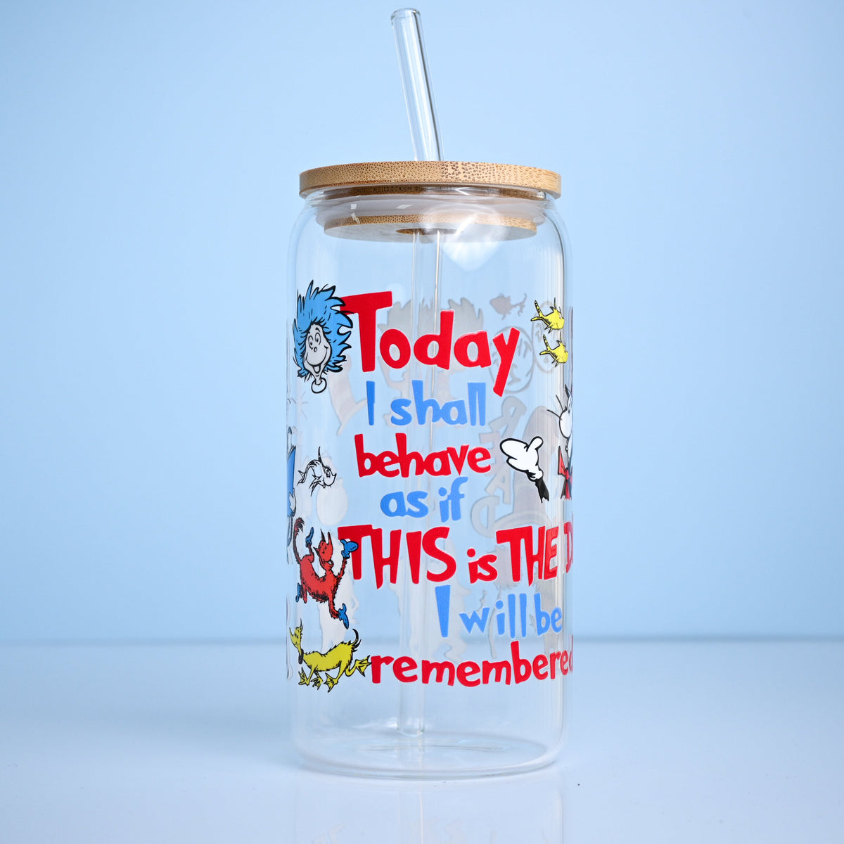 Cat In A Hat Glass Tumbler by A Lil&#39; Luxury