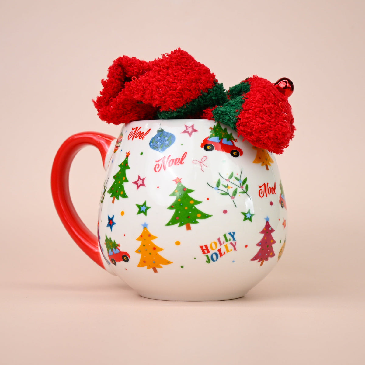 Christmas Print Mug &amp; Sock Gift Set