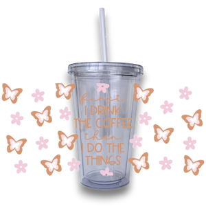 Coffee Addicts Plastic Tumbler - A Lil Luxury