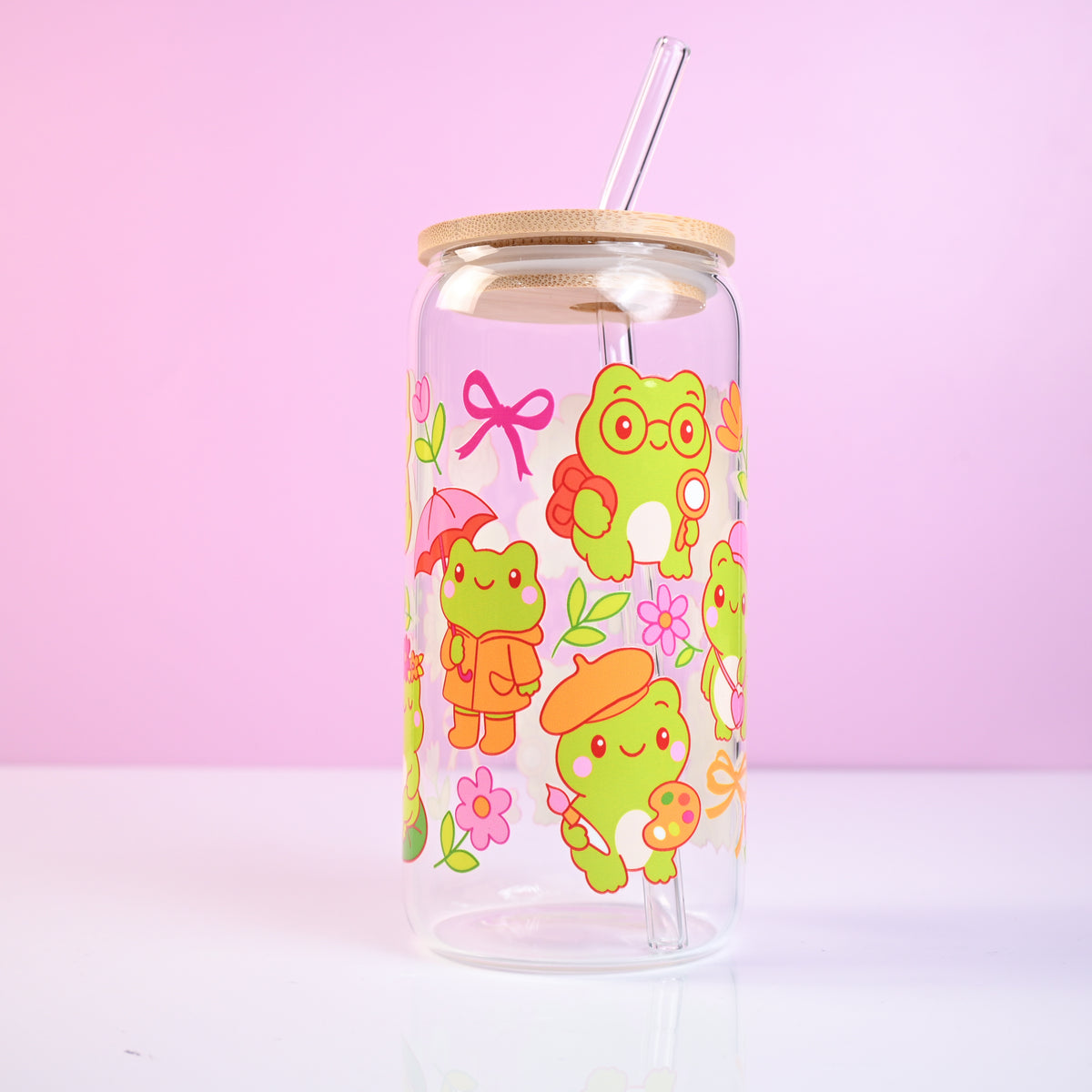 Cute Frogs Plastic or Glass Tumbler