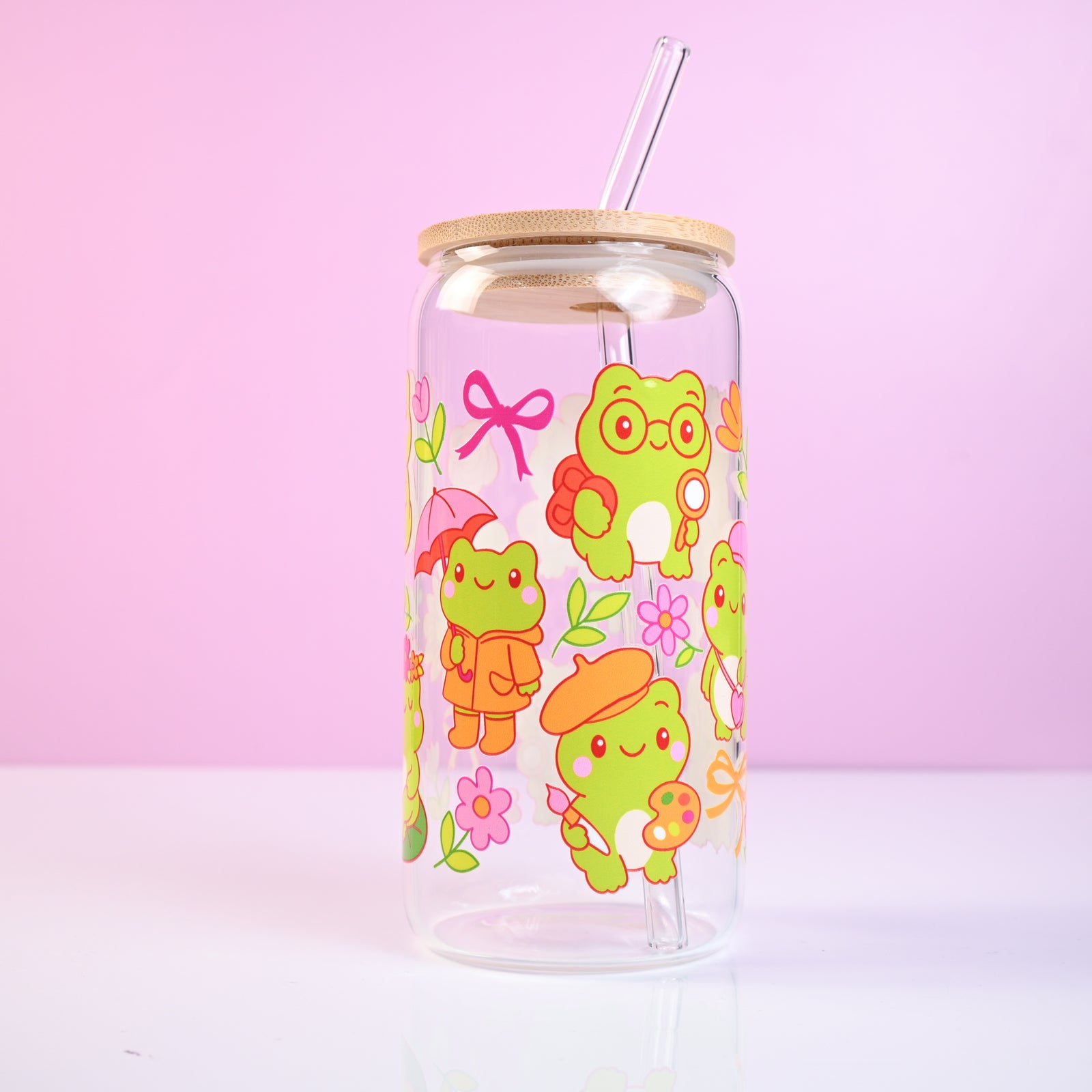 Cute Frogs Plastic or Glass Tumbler