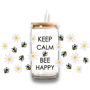 Bee Happy Plastic or Glass Tumbler