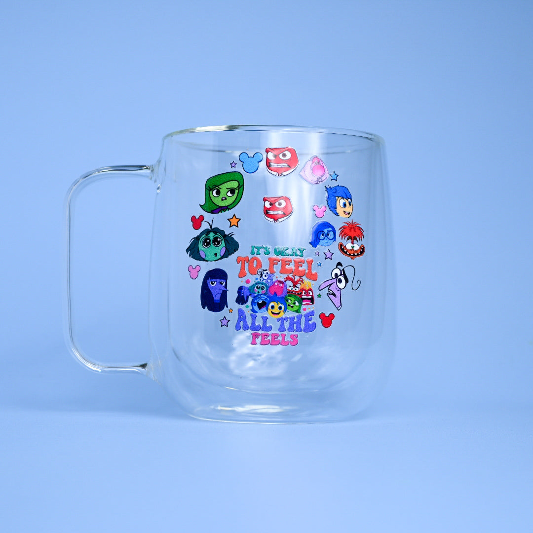Feel The Feels Double Wall Glass Mug