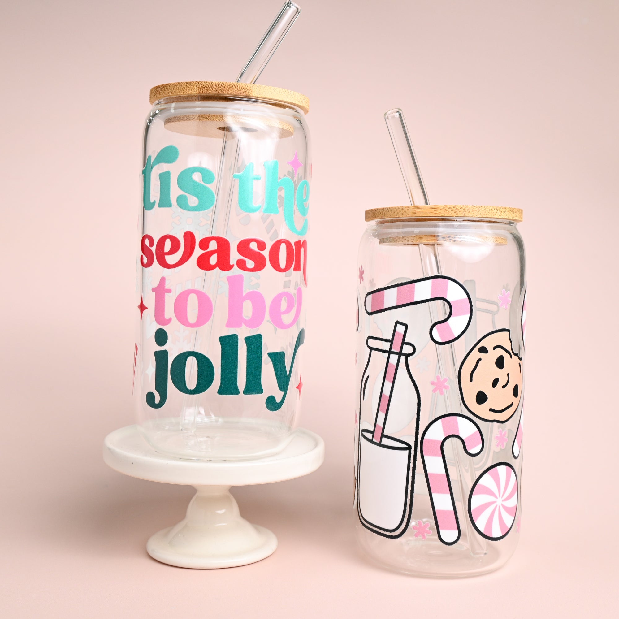 Tis The Season To Be Jolly Plastic or Glass Tumbler