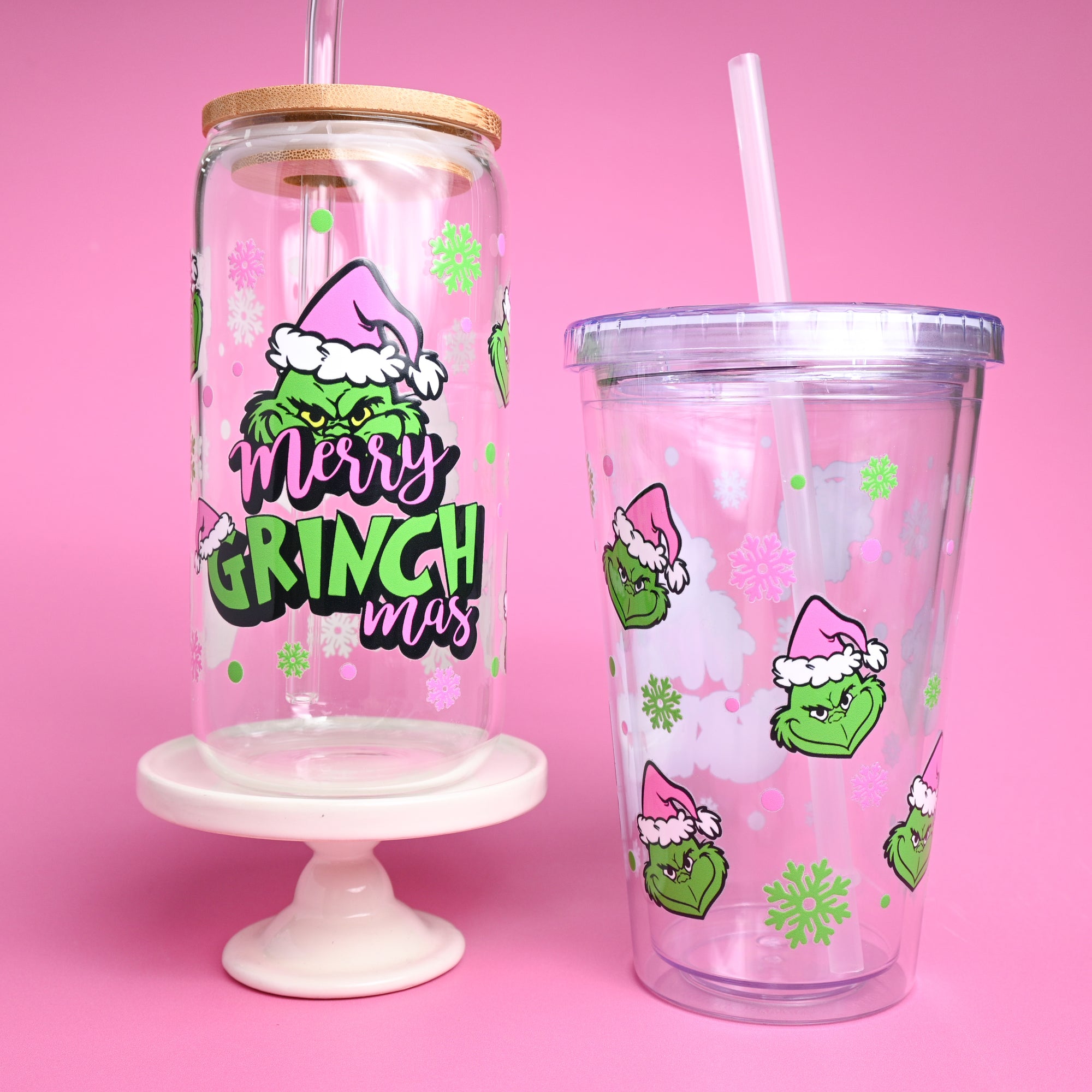 Merry Grinchmas Plastic or Glass Tumbler