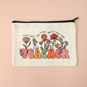 Teacher Canvas Pencil Case