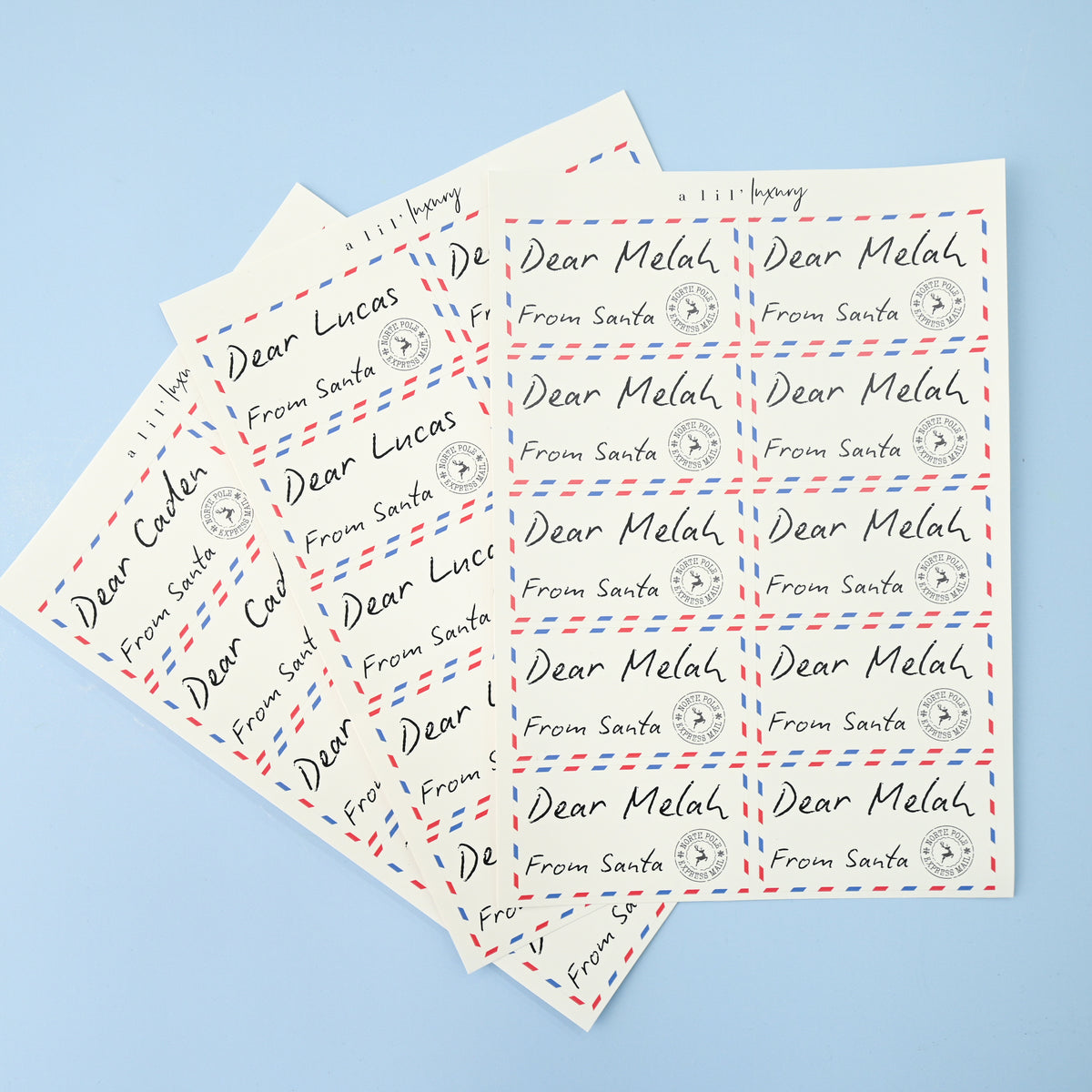 North Pole Express Stickers | Rectangle