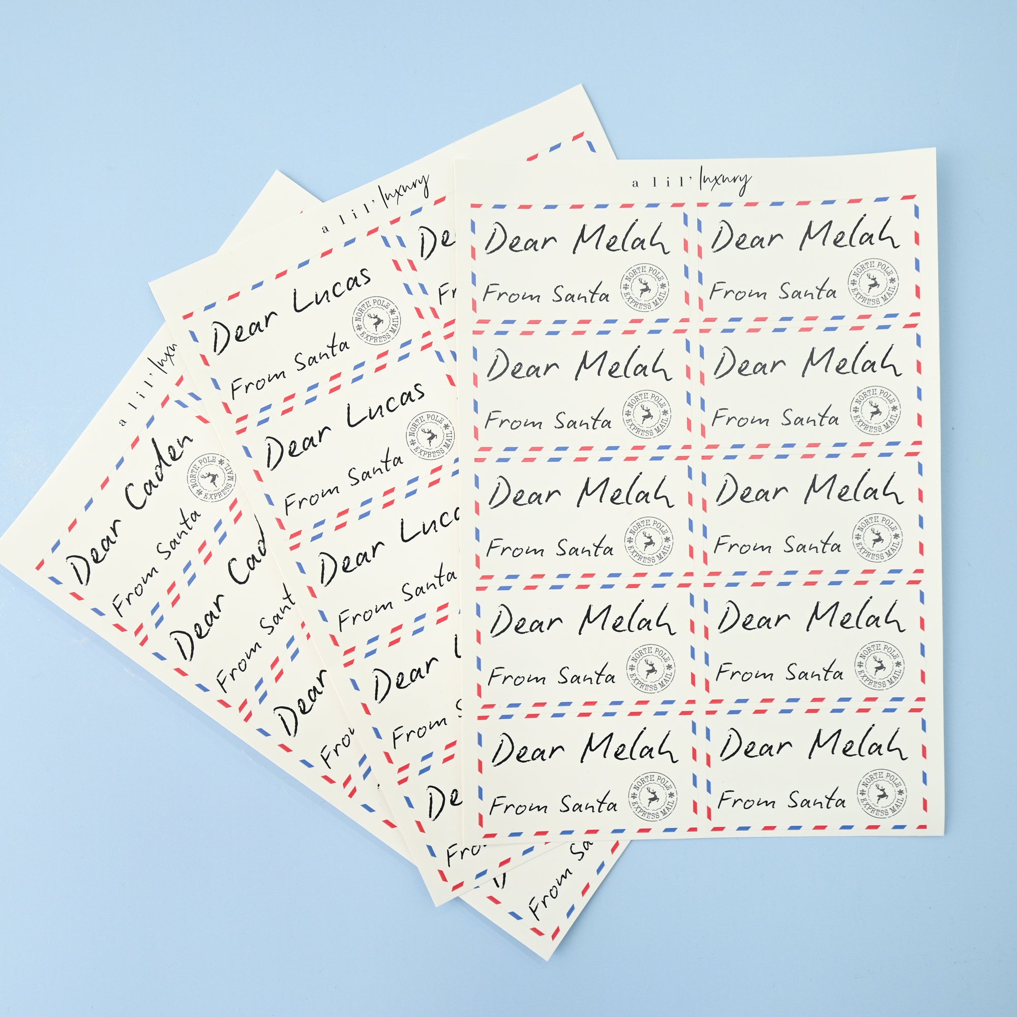 North Pole Express Stickers | Rectangle