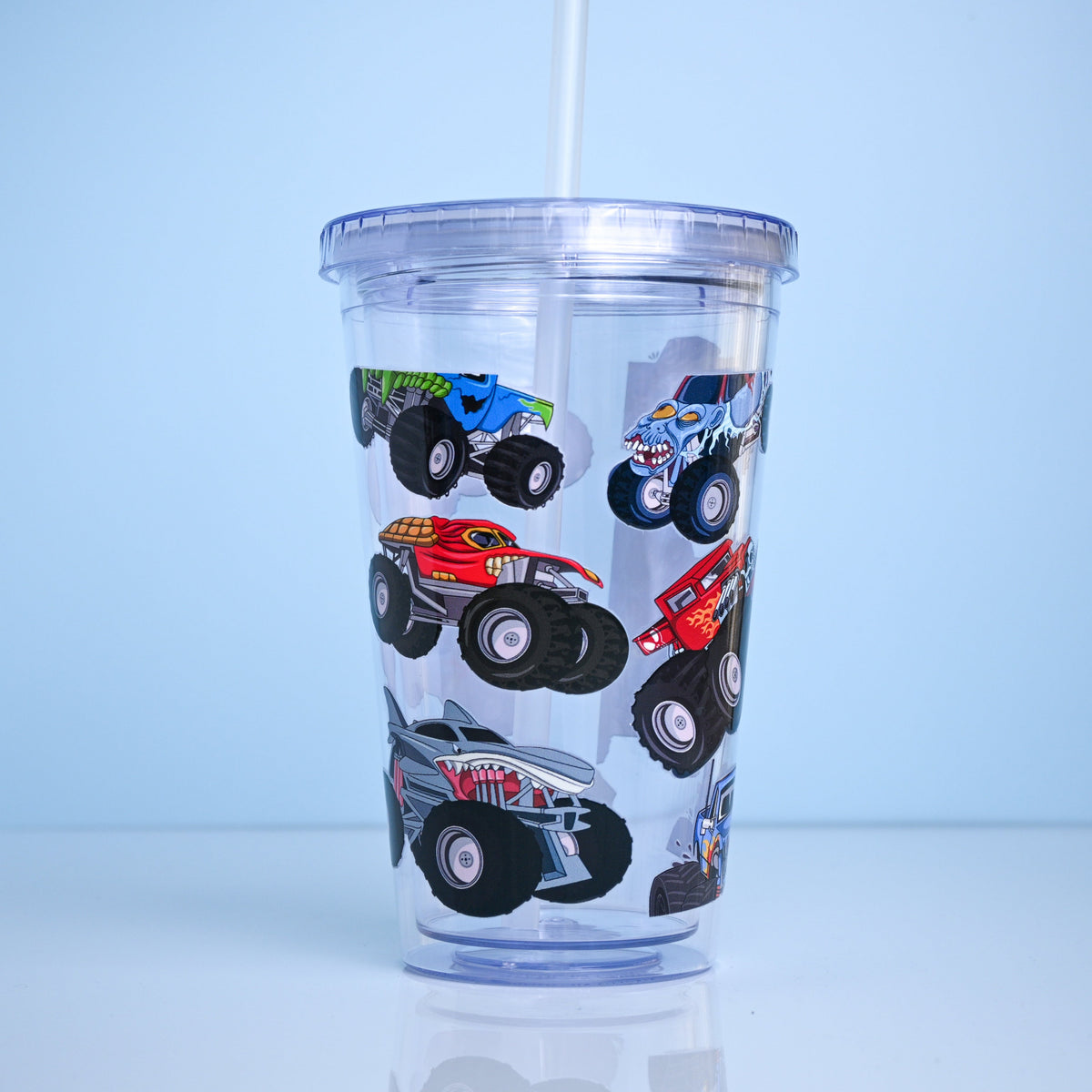 Monster Truck Plastic Tumbler