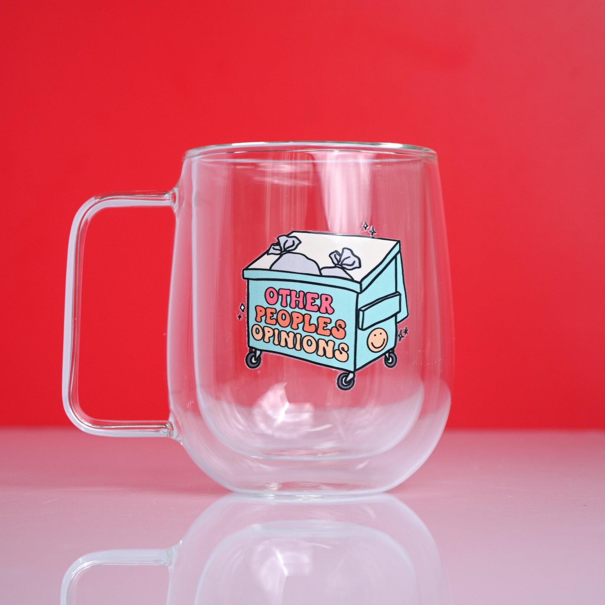 Other People's Opinion Double Wall Glass Mug