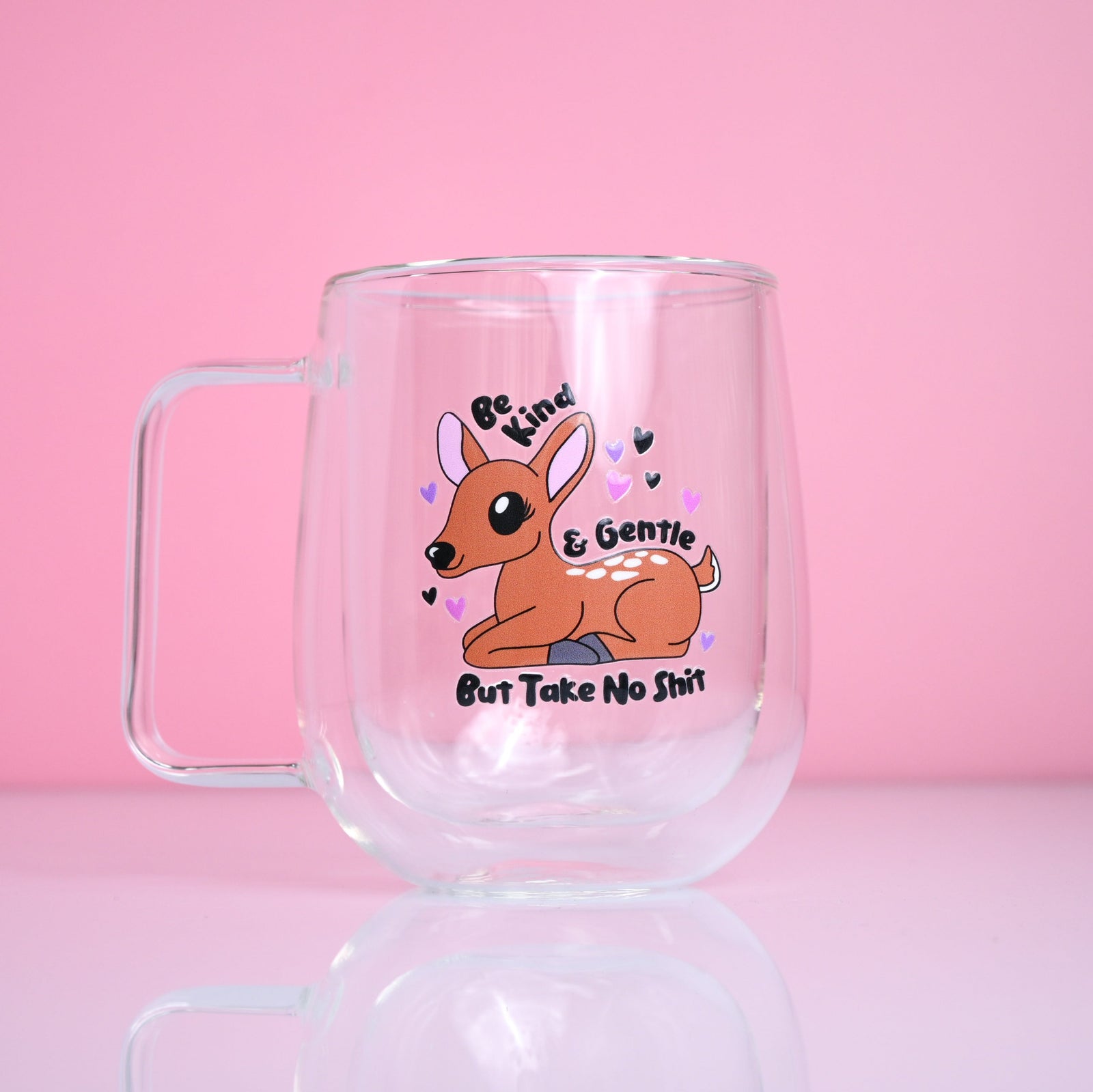 Be Kind, Be Gentle Double Wall Glass Mug