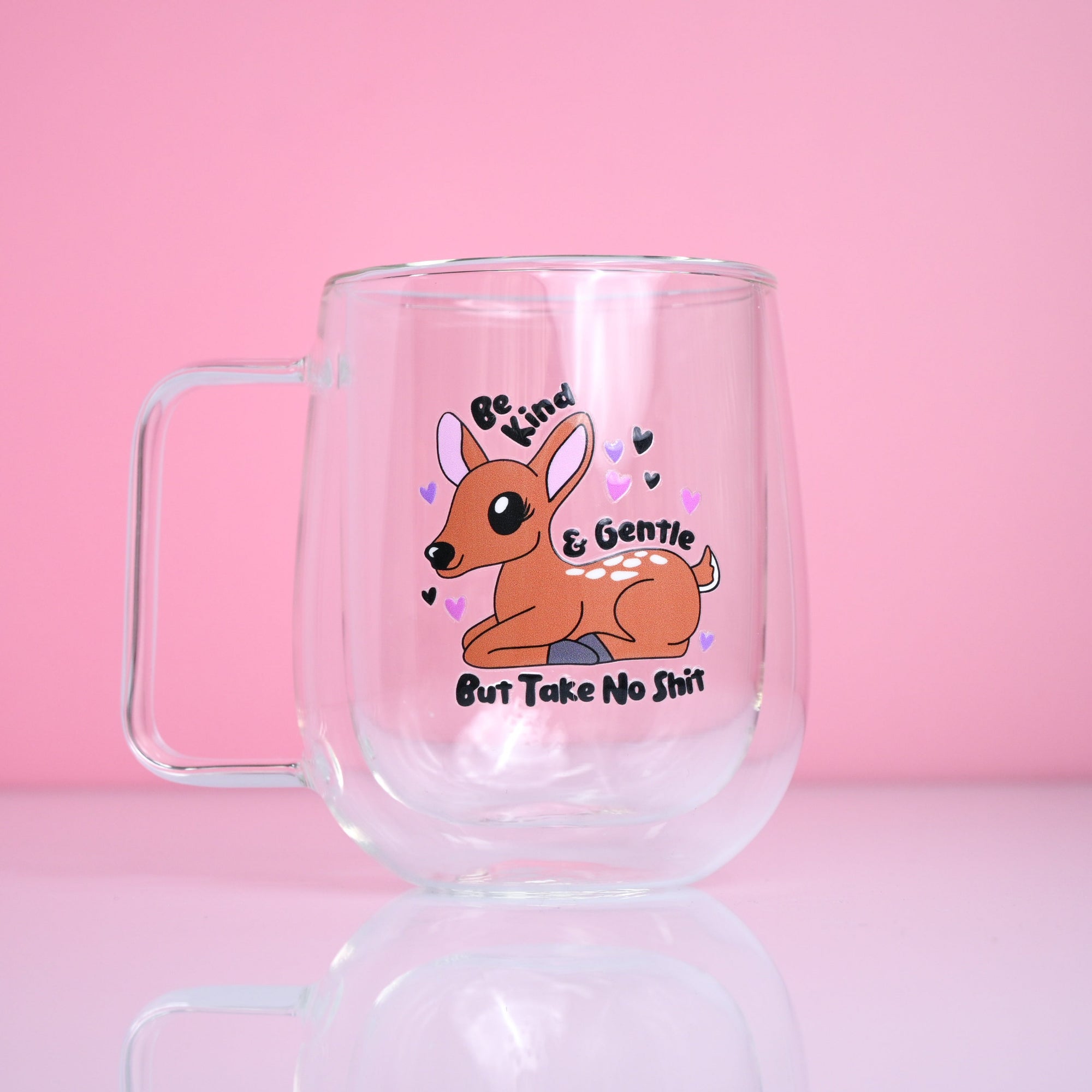 Be Kind, Be Gentle Double Wall Glass Mug