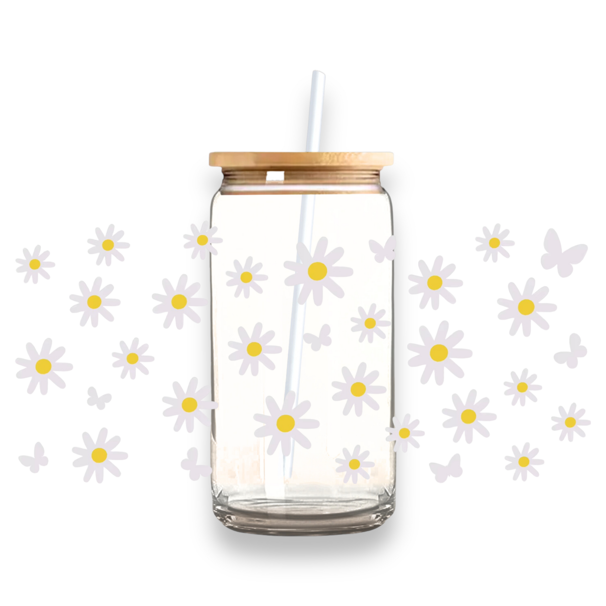 Daisy Flower Glass Cup - A Lil Luxury